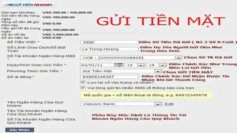 Ưu đãi hấp dẫn khi nạp tiền vào Mu88